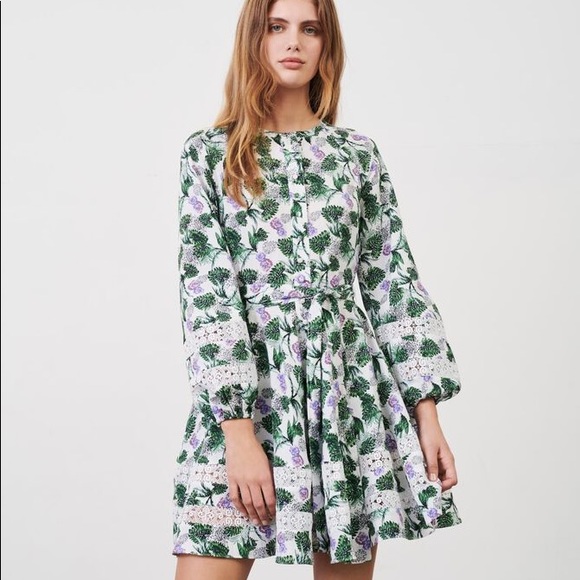 Maje Dresses & Skirts - Maje Printed Viscose Linen Dress